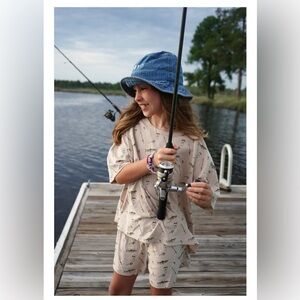 Indy & Pippa Luckie Ranch fishing daydreamer top NWT size 5T oversized